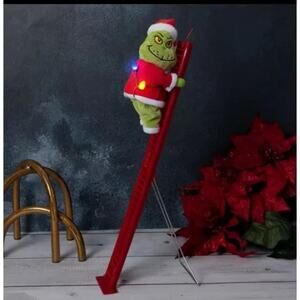 Animated Light Up Climbing ladder Grinch Grinch Santa
